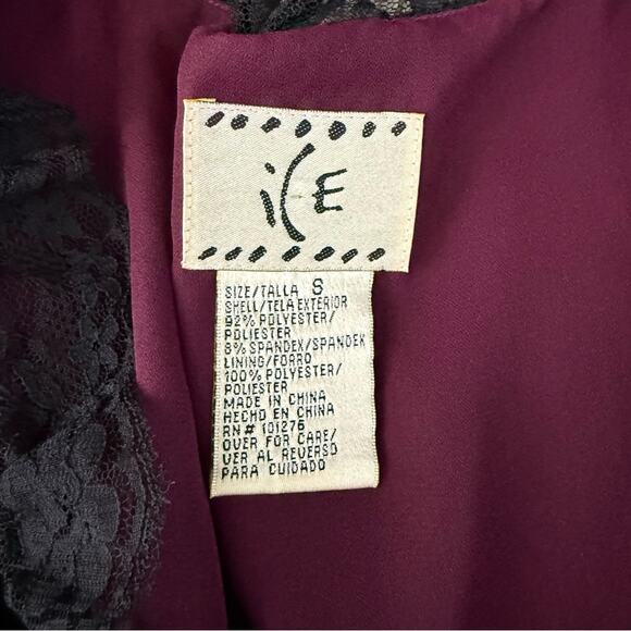 Vintage Y2K ICE Black Velvet Lace Wrap Blouse Top Women’s S Romantic Goth - Picture 5 of 7